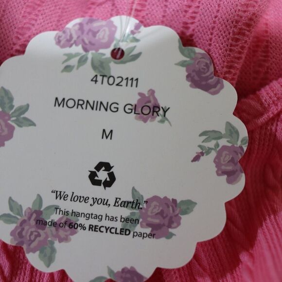 Wild Skye Pink Ribbed Knit  Flare Loungewear Matching Set Med NWT - Picture 14 of 14